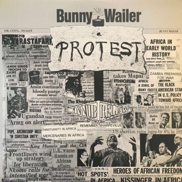 bunny wailer protest 1982 reissue reggae lp - wailers tosh blackheart man jah - Picture 1 of 4
